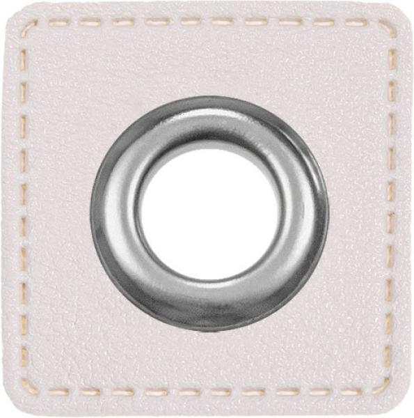 Ösen-Patches Weiß Breite 32 mm ,Höhe 32 mm , Ø 10 mm